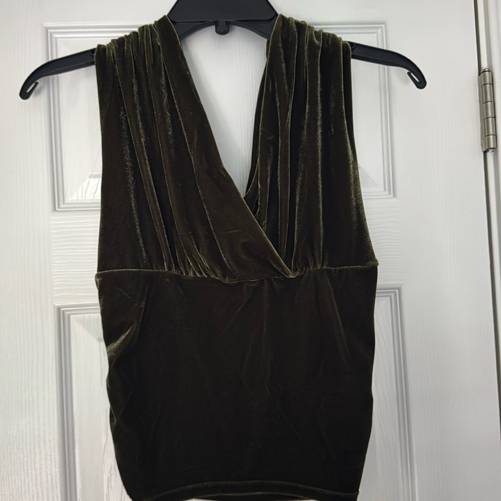 Reformation Amelia Knit Top Green - Size S